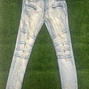 Distressed Denim Jeans